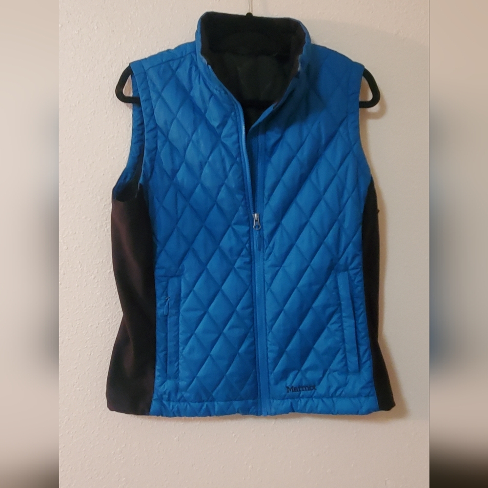 Marmot | Women’s Quilted Full Zip Puffer Vest Teal/Black Size L